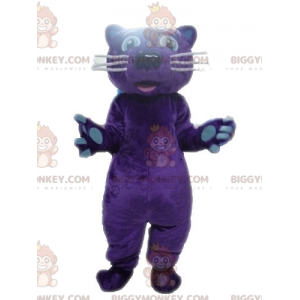 Costume da mascotte tigre pantera viola BIGGYMONKEY™ -