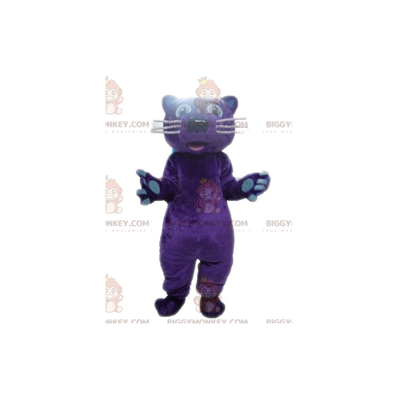 Costume de mascotte BIGGYMONKEY™ de tigre de panthère violette