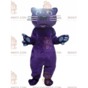 Costume de mascotte BIGGYMONKEY™ de tigre de panthère violette