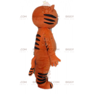 Costume de mascotte BIGGYMONKEY™ de chat orange et noir rigolo