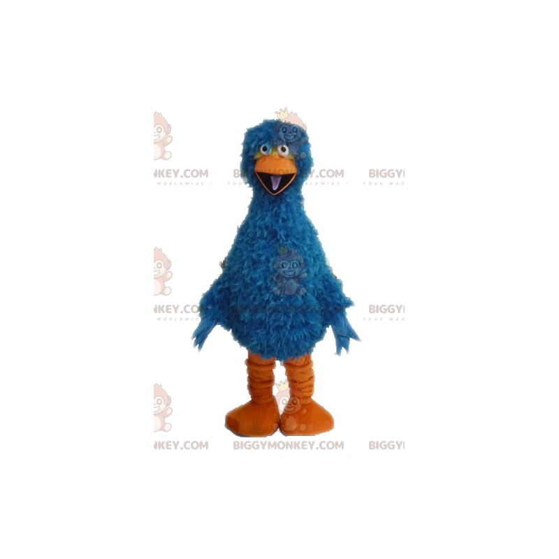 Grappig harige blauwe en oranje vogel BIGGYMONKEY™