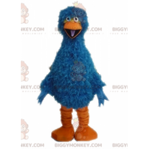 Costume de mascotte BIGGYMONKEY™ d'oiseau bleu et orange poilu