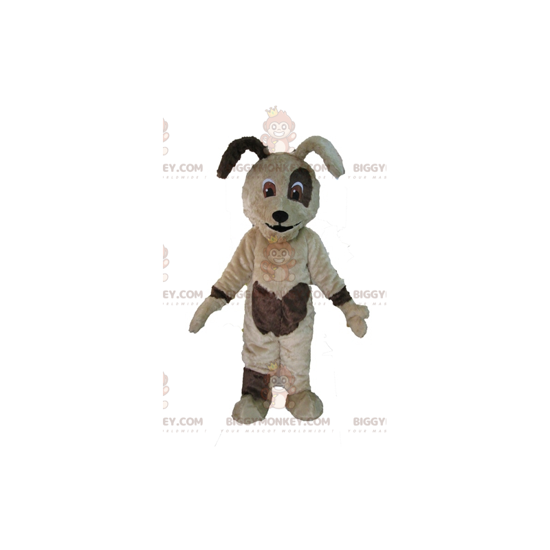 Costume de mascotte BIGGYMONKEY™ de chien beige et marron doux