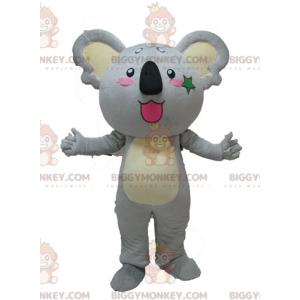 Schattig gigantische grijze en gele koala mascottekostuum