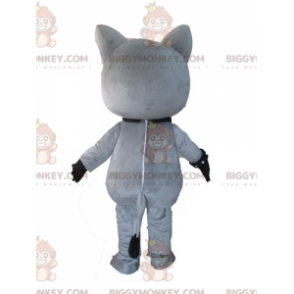 Szary i czarny pluszowy kostium kota BIGGYMONKEY™ -