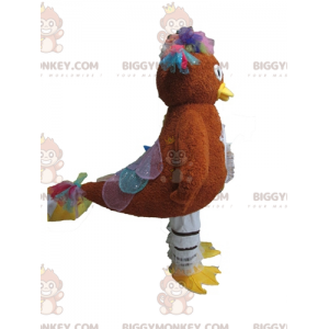 Costume de mascotte BIGGYMONKEY™ de poule marron avec des