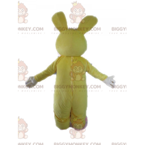 Costume de mascotte BIGGYMONKEY™ de lapin jaune et blanc géant