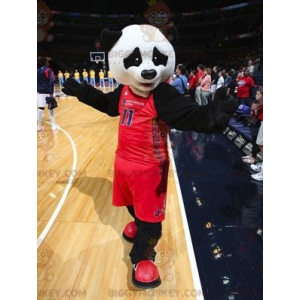 Kostium maskotki BIGGYMONKEY™ Czarno-biała panda sportowa -