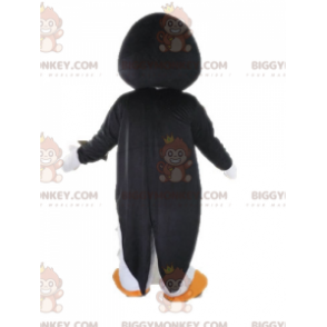 Black and White Penguin BIGGYMONKEY™ Mascot Costume with Bow