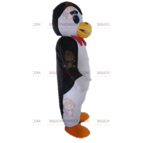 Czarno-biały kostium maskotki pingwina BIGGYMONKEY™ z muszką -