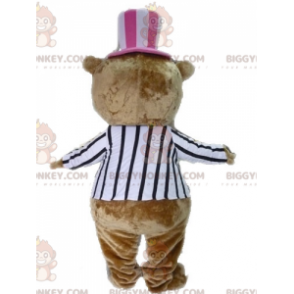 Fancy kjole Brun bamse BIGGYMONKEY™ maskotkostume -