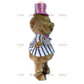 Costume de mascotte BIGGYMONKEY™ d'ours en peluche marron