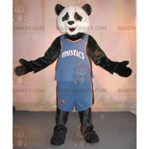 BIGGYMONKEY™ maskottiasu, mustavalkoinen Panda Sportswear -