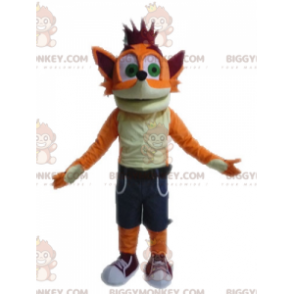 TV-spels berömda Crash Bandicoot Fox BIGGYMONKEY™ maskotdräkt -