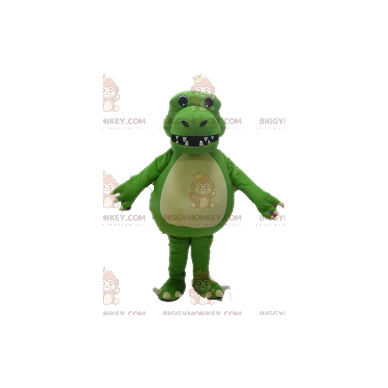Costume de mascotte BIGGYMONKEY™ de dinosaure vert géant et