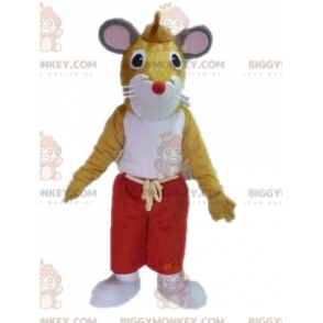 Brown and White Mouse BIGGYMONKEY™ Mascot Costume. Giant Rat