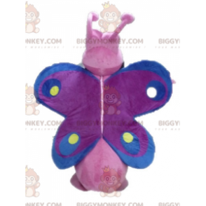 Grappige kleurrijke roze, paarse en blauwe vlinder BIGGYMONKEY™