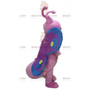 Costume de mascotte BIGGYMONKEY™ de papillon rose violet et