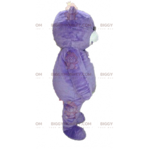 Traje de mascote de ursinho de pelúcia roxo BIGGYMONKEY™. Traje