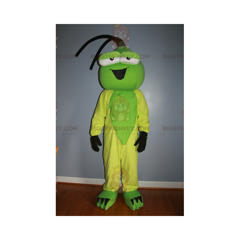Costume de mascotte BIGGYMONKEY™ d'insecte vert et jaune -