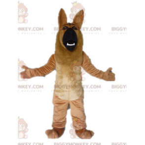 BIGGYMONKEY™ Giant Brown and Black German Shepherd Puppy Mascot