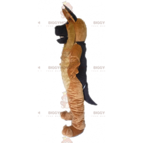 Kostium maskotka szczeniaka olbrzymiego brązowo-czarnego