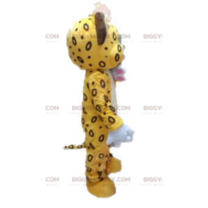 Disfraz de mascota BIGGYMONKEY™ de tigre amarillo y marrón.