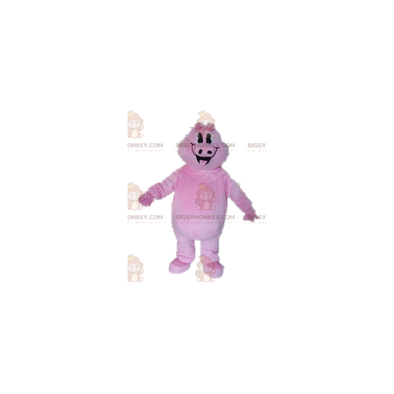 Costume da mascotte gigante sorridente maialino rosa