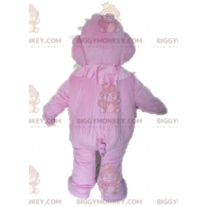 Disfraz de mascota gigante cerdo rosa sonriente BIGGYMONKEY™ -