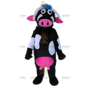 Kostým maskota Black Pink and White Cow BIGGYMONKEY™ –