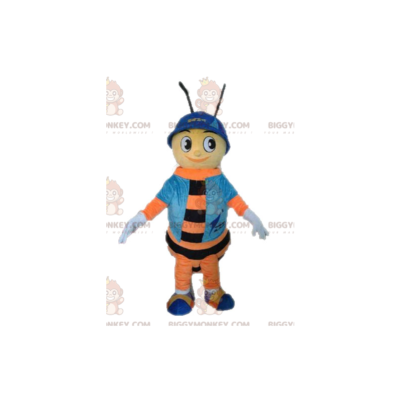 Bee BIGGYMONKEY™ mascot costume. Orange and Black Insect