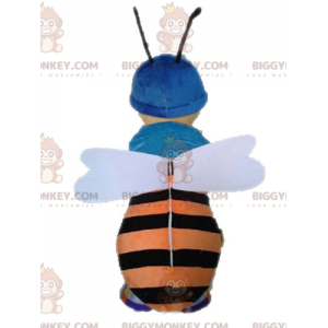 Bee BIGGYMONKEY™ maskotdräkt. Orange och svart insekt