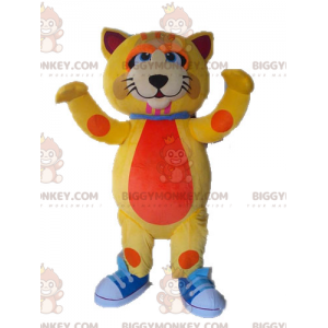 Simpatico e colorato costume mascotte Big Yellow and Orange Cat