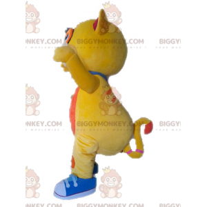 Simpatico e colorato costume mascotte Big Yellow and Orange Cat
