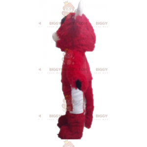 Traje da mascote do Touro Vermelho e Branco BIGGYMONKEY™. Traje