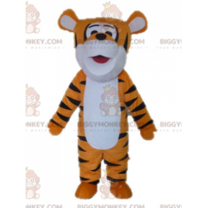 Orange hvid og sort tiger BIGGYMONKEY™ maskotkostume. Tigger
