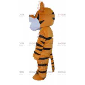 Costume de mascotte BIGGYMONKEY™ de tigre orange blanc et noir.