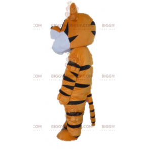 Orange White and Black Tiger BIGGYMONKEY™ Mascot Costume.