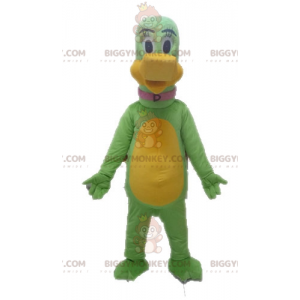 Kostým maskota obřího zeleného a žlutého dinosaura BIGGYMONKEY™