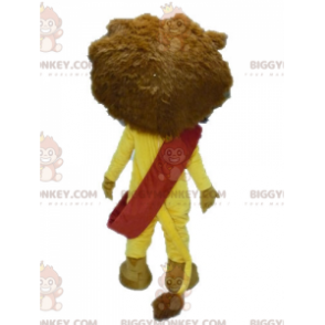 BIGGYMONKEY™ Costume da mascotte Leone giallo e marrone con