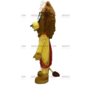 BIGGYMONKEY™ Costume da mascotte Leone giallo e marrone con