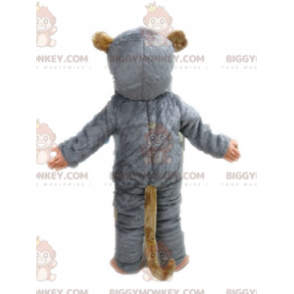 BIGGYMONKEY™ Costume da mascotte topo gigante grigio e marrone.