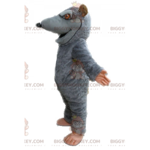 BIGGYMONKEY™ Kæmpe maskotkostume i grå og brun rotte. Gnaver