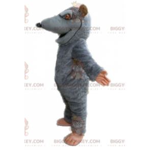 Costume de mascotte BIGGYMONKEY™ de rat gris et marron géant.