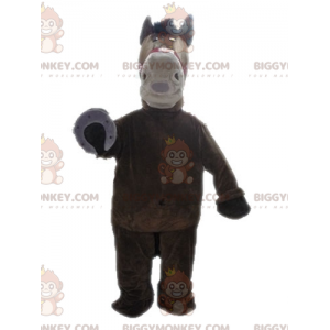 Kostium maskotki ogromnego brązowo-brązowego konia BIGGYMONKEY™