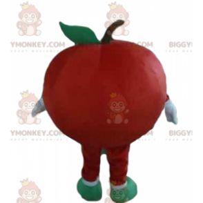 Hymyilevä jättiläinen punainen omena BIGGYMONKEY™ maskottiasu -
