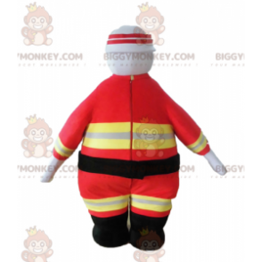 Costume da mascotte pompiere BIGGYMONKEY™ in uniforme arancione