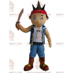 BIGGYMONKEY™ Brown Boy Pirate Dres Up maskotti puku -