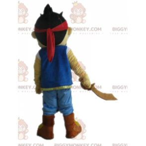 BIGGYMONKEY™ Braunes Piratenkostüm als Maskottchen -