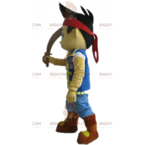 BIGGYMONKEY™ Braunes Piratenkostüm als Maskottchen -